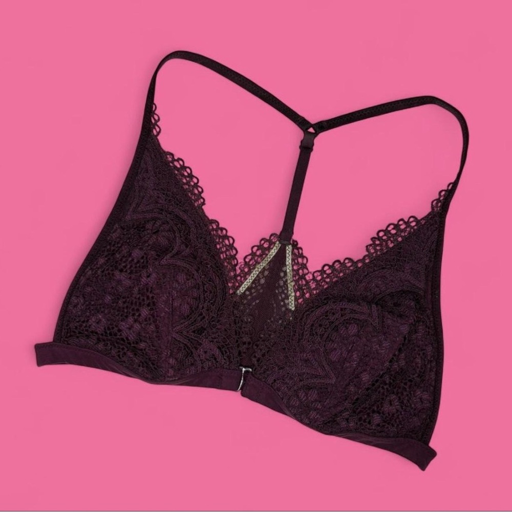 Victoria's Secret Lace Bralette in Rich Burgundy
